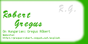 robert gregus business card
